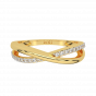 Golden Stitch  Diamond Ring