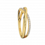 Golden Stitch  Diamond Ring