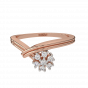 Cross Floral  Diamond Ring