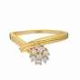 Cross Floral  Diamond Ring