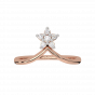  Floral Step Diamond Ring