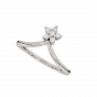  Floral Step Diamond Ring