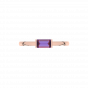 Amethyst bugette ring