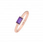 Amethyst bugette ring