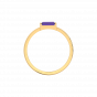 Amethyst bugette ring