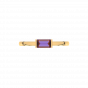 Amethyst bugette ring