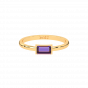 Amethyst bugette ring