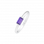 Amethyst bugette ring