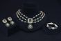 The Diamond Polki and Emerald Long Necklace and Bracelet