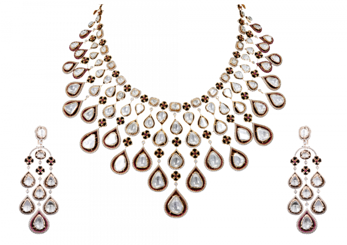 Drops Of Heaven Polki & Diamond Necklace