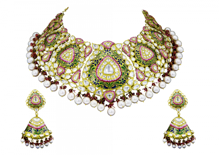 Legendary Jhumki With Polki Necklace