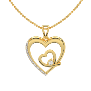 Heartbeat Diamond Heart Pendant