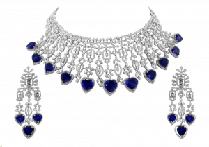 Eternal Flowers With Sapphire Diamond Necklace