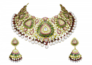 Legendary Jhumki With Polki Necklace