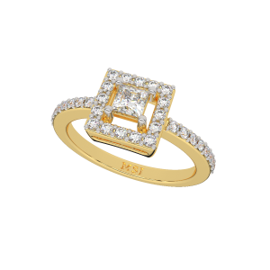  Sweet Square  Diamond Ring