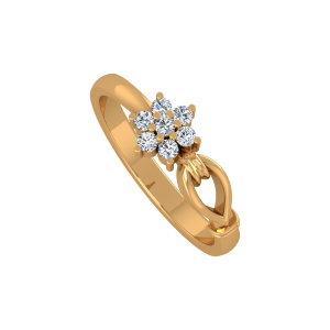 Floral Loop  Diamond Ring