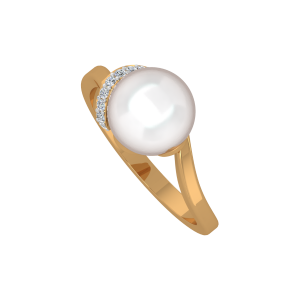  Pearl Pebble Diamond  Ring