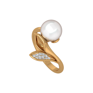 Mermaid Pearl Diamond  Ring