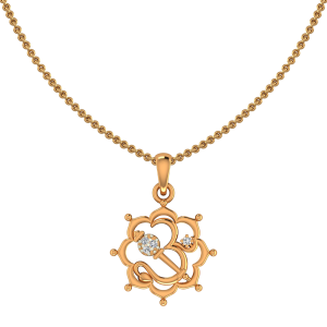 Auspicious Om Diamond Pendant
