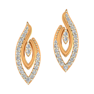 Marquise Flash Diamond Studs
