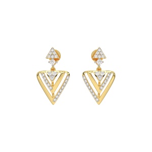  Christmas Triangle Diamond Earrings