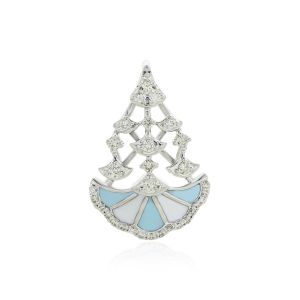 The Elegant Diamond and Enamel Pendant