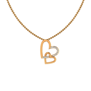 Beautiful Hearts Gold Diamond Pendants