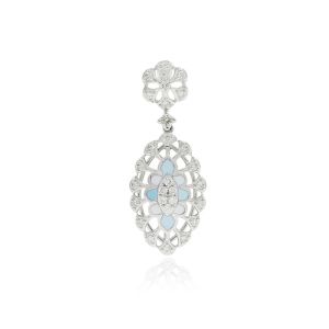 Pretty Enamel Diamond Pendant