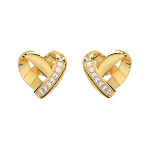  Posh Heart Diamond Heart Studs