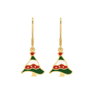 The Colored Christmas Tree Hoops