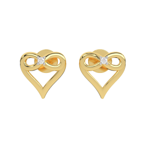 Infinity Heart Diamond Earrings