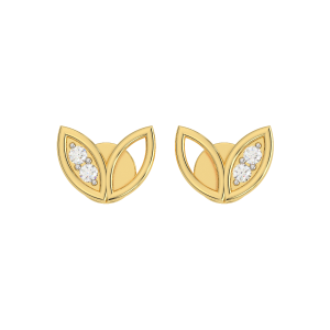 The Leafy Diamond Studs