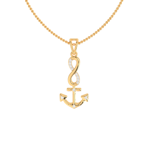 Timeless bond diamond and gold pendant For Him