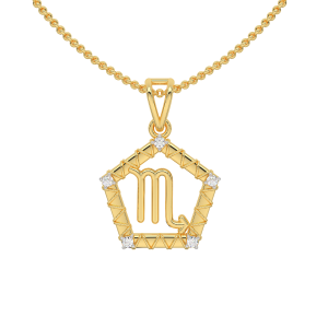 Scorpio Zodiac Sun Sign Diamond Pendant
