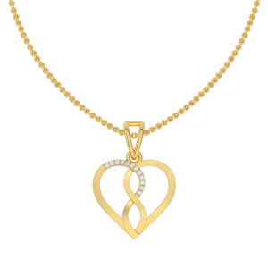 Infinity Heart Diamond Charm Pendant