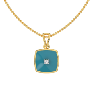  Diamond Enamel Pendant