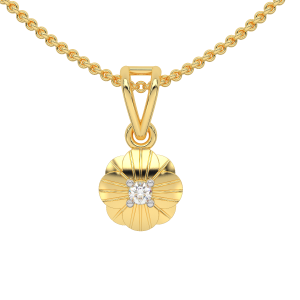 The Clover Over Gold Diamond Kids Pendant