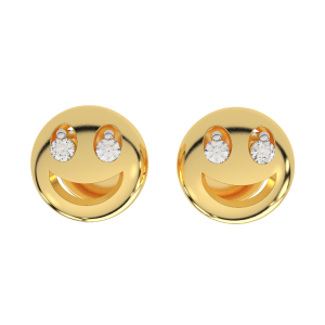  Smiling Smiley Diamond Kids Studs