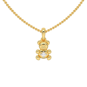 The Tidy Teddy Gold Diamond Kids Pendant