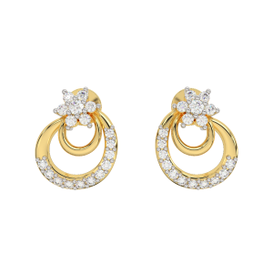 Floral Suave Diamond Studs