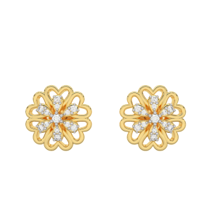 Floral Diamond Studs