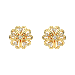 Classic Floral  Diamond Studs