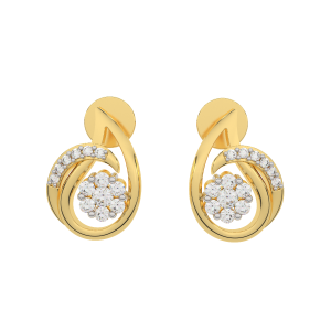 Gold Dazzle Drops Diamond Studs