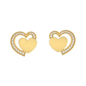  Hearts  Diamond Studs