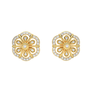 Floral Diamond Studs