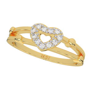 Mystic Heart  Diamond Ring