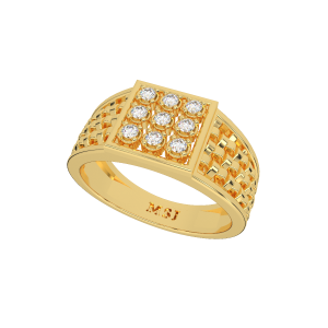 Diamond Mat  Men's Ring