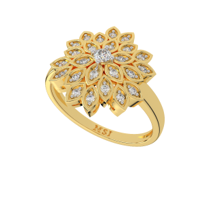 Floral Designer Diamond Ring