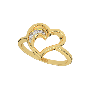 Pretty Heart Diamond Ring