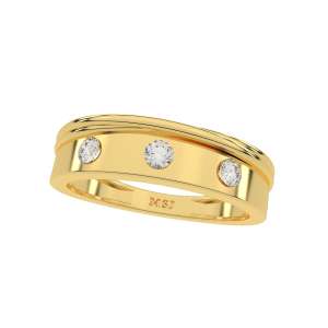  Glitter Band Diamond Men's Ring